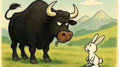 Barzelletta: Un toro enorme pascola tranquillo, quando vede