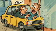Barzelletta: Un passeggero tocca la spalla del tassista