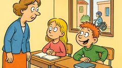 Barzelletta: La maestra: «Isabella, che fai?»