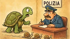 Barzelletta: Una tartaruga rapinata da cinque lumache