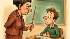 Barzelletta: Una prof severissima interroga Farazzi