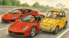 Barzelletta: Lino fa autostop con la Cinquecento