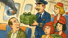 Barzelletta: In volo esplode un motore