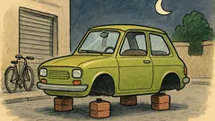 Barzelletta: Di notte i ladri sollevano l’auto