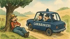 Barzelletta: contadino sotto un albero vede carabinieri