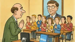 Barzelletta: Prof, ripetiamo: «Ascoltaci, Bill Gates!»