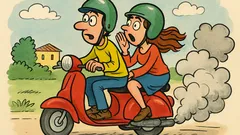 Barzelletta: Due in motorino, marmitta infernale!