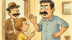 Barzelletta: Papà, alla porta un venditore…