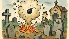 Barzelletta: Una bomba esplode al cimitero, poi...