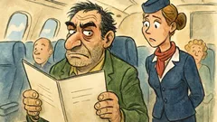 Barzelletta: Su un aereo un cannibale sfoglia il