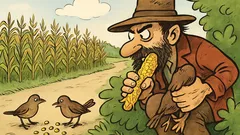 Barzelletta: Un vagabondo ruba mais, poi tordi