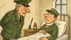 Barzelletta: Un generale visita i soldati malati
