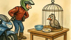 Barzelletta: Un motociclista e un passerotto