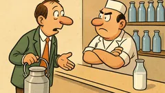 Barzelletta: Un uomo entra dal lattaio...