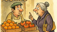 Barzelletta: Una signora chiede arance e cachi